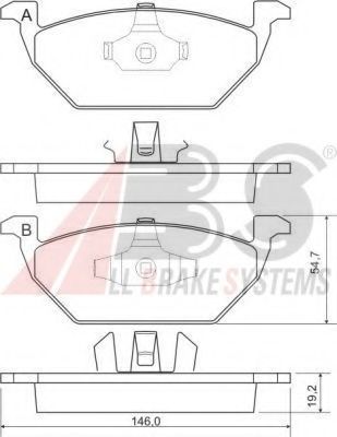 A.B.S. 37008 OE Тормозные колодки для VOLKSWAGEN (Фольксваген) A.B.S. 37008 OE Тормозные колодки для VOLKSWAGEN (Фольксваген)