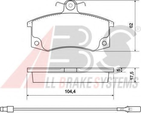 A.B.S. 37079 Тормозные колодки для LADA 111 (Лада 111) A.B.S. 37079 Тормозные колодки для LADA 111 (Лада 111)