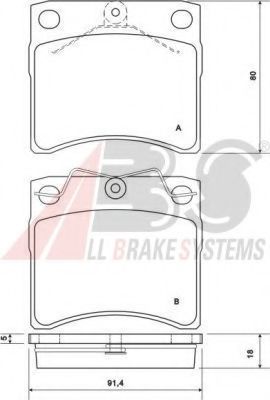 A.B.S. 37099 OE Тормозные колодки для VOLKSWAGEN (Фольксваген) A.B.S. 37099 OE Тормозные колодки для VOLKSWAGEN (Фольксваген)