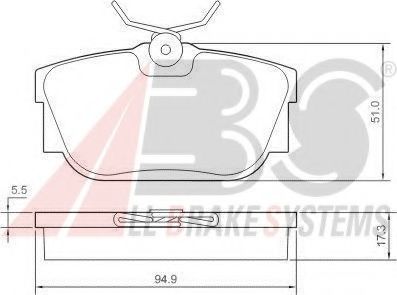 A.B.S. 37118 Тормозные колодки для VOLKSWAGEN (Фольксваген) A.B.S. 37118 Тормозные колодки для VOLKSWAGEN (Фольксваген)