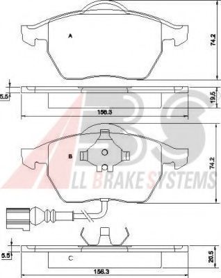 A.B.S. 37133 OE Тормозные колодки для VOLKSWAGEN (Фольксваген) A.B.S. 37133 OE Тормозные колодки для VOLKSWAGEN (Фольксваген)