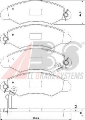 A.B.S. 37140 OE Тормозные колодки для SUBARU JUSTY II (Субару Жустъ 2) A.B.S. 37140 OE Тормозные колодки для SUBARU JUSTY II (Субару Жустъ 2)