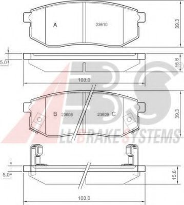 A.B.S. 37182 Тормозные колодки для HYUNDAI SANTAMO (Хендай Сантамо) A.B.S. 37182 Тормозные колодки для HYUNDAI SANTAMO (Хендай Сантамо)