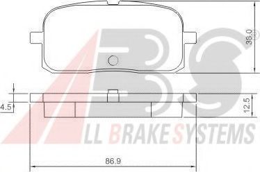 A.B.S. 37233 Тормозные колодки для TOYOTA PASEO (Тойота/тоета Пасэо) A.B.S. 37233 Тормозные колодки для TOYOTA PASEO (Тойота/тоета Пасэо)