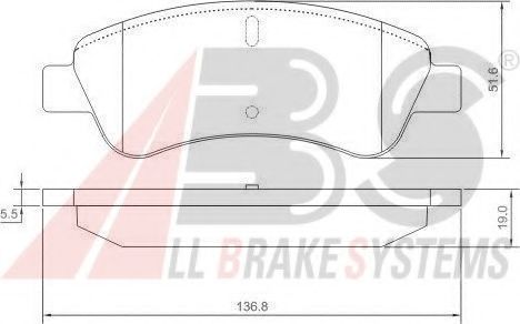 A.B.S. 37272 OE Тормозные колодки для PEUGEOT 207 (Пежо 207) A.B.S. 37272 OE Тормозные колодки для PEUGEOT 207 (Пежо 207)