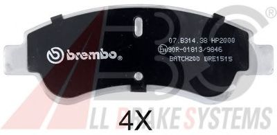 A.B.S. 37272S Тормозные колодки для PEUGEOT 207 (Пежо 207) A.B.S. 37272S Тормозные колодки для PEUGEOT 207 (Пежо 207)