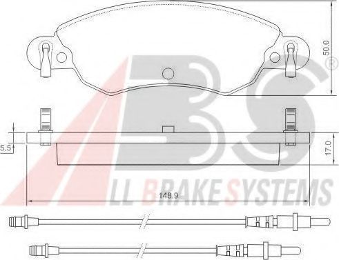 A.B.S. 37278 Тормозные колодки для CITROËN C5 II (CитроËн С5 2) A.B.S. 37278 Тормозные колодки для CITROËN C5 II (CитроËн С5 2)