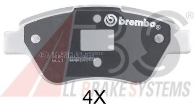 A.B.S. 37280S Тормозные колодки для FIAT 500 C (Фиат 500 c) A.B.S. 37280S Тормозные колодки для FIAT 500 C (Фиат 500 c)