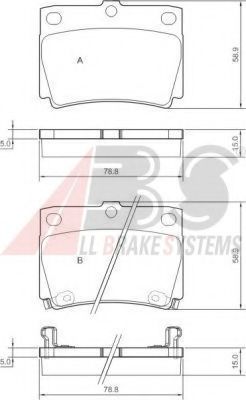 A.B.S. 37284 Тормозные колодки для MITSUBISHI CHALLENGER (Митсубиши/митсубиси Чаллэнгэр) A.B.S. 37284 Тормозные колодки для MITSUBISHI CHALLENGER (Митсубиши/митсубиси Чаллэнгэр)