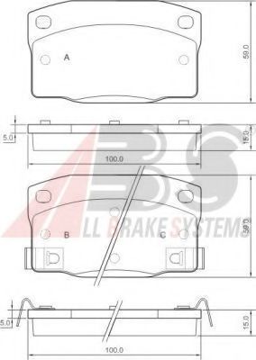 A.B.S. 37304 Тормозные колодки для DAEWOO (Дэу) A.B.S. 37304 Тормозные колодки для DAEWOO (Дэу)