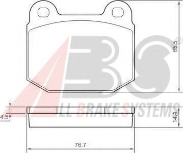 A.B.S. 37326S Тормозные колодки для OPEL ASCONA B (Опель Асcона б) A.B.S. 37326S Тормозные колодки для OPEL ASCONA B (Опель Асcона б)
