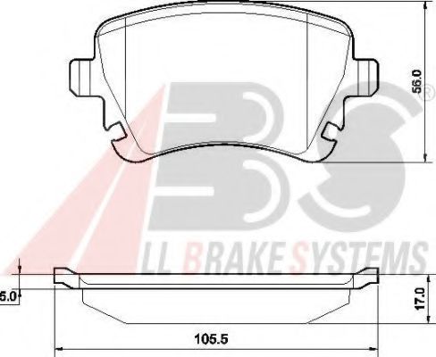 A.B.S. 37411 OE Тормозные колодки для VOLKSWAGEN GOLF V (Фольксваген Гольф 5) A.B.S. 37411 OE Тормозные колодки для VOLKSWAGEN GOLF V (Фольксваген Гольф 5)