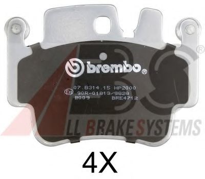 A.B.S. 37417S Тормозные колодки для PORSCHE CAYMAN (Порше Cаъман) A.B.S. 37417S Тормозные колодки для PORSCHE CAYMAN (Порше Cаъман)