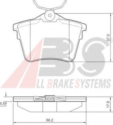 A.B.S. 37466 OE Тормозные колодки для PEUGEOT 407 (Пежо 407) A.B.S. 37466 OE Тормозные колодки для PEUGEOT 407 (Пежо 407)