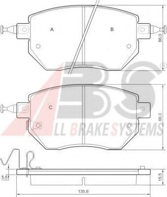 A.B.S. 37504 Тормозные колодки для INFINITI M37 (Инфинити М37) A.B.S. 37504 Тормозные колодки для INFINITI M37 (Инфинити М37)