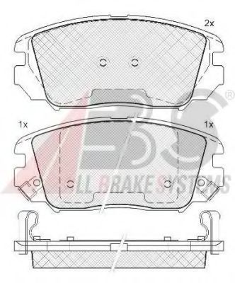 A.B.S. 37525 OE Тормозные колодки для HYUNDAI GRANDEUR (Хендай Грандэур) A.B.S. 37525 OE Тормозные колодки для HYUNDAI GRANDEUR (Хендай Грандэур)