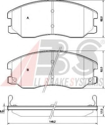 A.B.S. 37582 OE Тормозные колодки для CHEVROLET CAPTIVA (Шевроле Каптива) A.B.S. 37582 OE Тормозные колодки для CHEVROLET CAPTIVA (Шевроле Каптива)