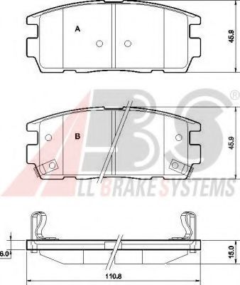 A.B.S. 37583 OE Тормозные колодки для CHEVROLET CAPTIVA (Шевроле Каптива) A.B.S. 37583 OE Тормозные колодки для CHEVROLET CAPTIVA (Шевроле Каптива)