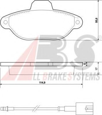 A.B.S. 37595 Тормозные колодки для FIAT 500 (Фиат 500) A.B.S. 37595 Тормозные колодки для FIAT 500 (Фиат 500)