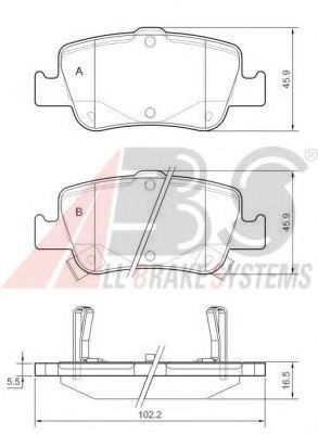A.B.S. 37616 OE Тормозные колодки для TOYOTA AURIS ING SPORTS (Тойота/тоета Аурис спорт) A.B.S. 37616 OE Тормозные колодки для TOYOTA AURIS ING SPORTS (Тойота/тоета Аурис спорт)