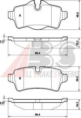 A.B.S. 37629 Тормозные колодки для MINI MINI CLUBVAN (Мини Мини cлубvан) A.B.S. 37629 Тормозные колодки для MINI MINI CLUBVAN (Мини Мини cлубvан)