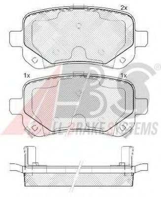 A.B.S. 37733 Тормозные колодки для DODGE JOURNEY (Додж Жоурнэъ) A.B.S. 37733 Тормозные колодки для DODGE JOURNEY (Додж Жоурнэъ)