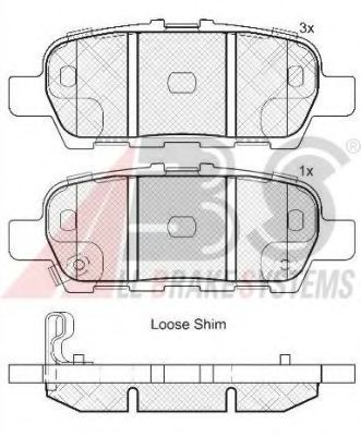 A.B.S. 37745 Тормозные колодки для INFINITI M37 (Инфинити М37) A.B.S. 37745 Тормозные колодки для INFINITI M37 (Инфинити М37)