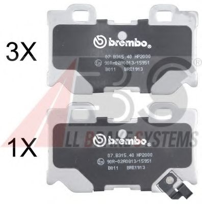 A.B.S. 37769S Тормозные колодки для INFINITI QX70 (Инфинити Инфинити кух 70)