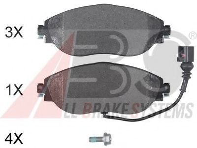 A.B.S. 37872 OE Тормозные колодки для VOLKSWAGEN (Фольксваген) A.B.S. 37872 OE Тормозные колодки для VOLKSWAGEN (Фольксваген)