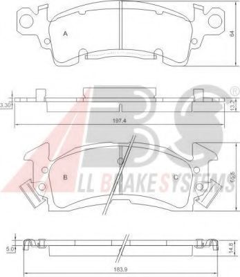 A.B.S. 38052 Тормозные колодки для BUICK (Бьюик) A.B.S. 38052 Тормозные колодки для BUICK (Бьюик)