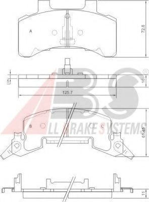 A.B.S. 38289 Тормозные колодки для BUICK (Бьюик) A.B.S. 38289 Тормозные колодки для BUICK (Бьюик)