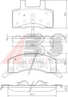 A.B.S. 38370 Тормозные колодки для CHEVROLET TAHOE (Шевроле Тахоэ) A.B.S. 38370 Тормозные колодки для CHEVROLET TAHOE (Шевроле Тахоэ)
