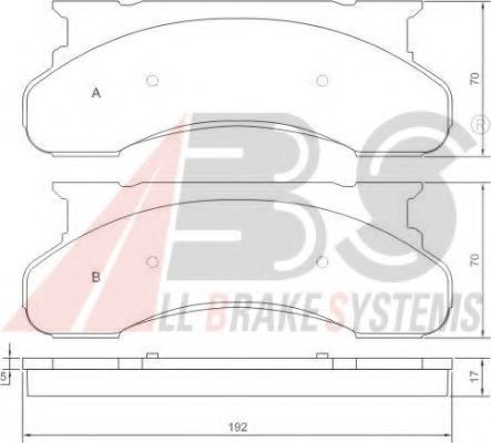 A.B.S. 38450 Тормозные колодки для FORD-USA (Форд-уса) A.B.S. 38450 Тормозные колодки для FORD-USA (Форд-уса)