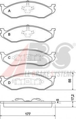 A.B.S. 38477 Тормозные колодки для JEEP CHEROKEE (Джип Чироки) A.B.S. 38477 Тормозные колодки для JEEP CHEROKEE (Джип Чироки)
