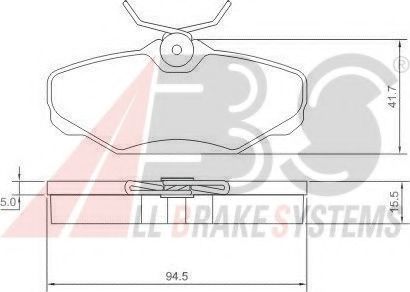 A.B.S. 38610 Тормозные колодки для MERCURY SABLE (Меркурий Саблэ) A.B.S. 38610 Тормозные колодки для MERCURY SABLE (Меркурий Саблэ)