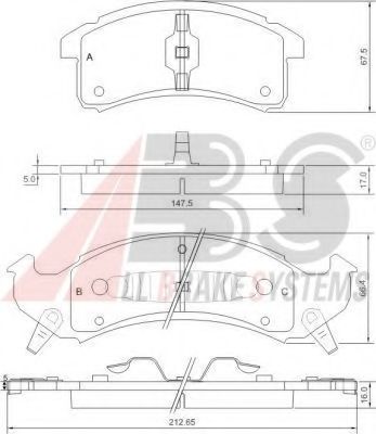 A.B.S. 38623 Тормозные колодки для BUICK (Бьюик) A.B.S. 38623 Тормозные колодки для BUICK (Бьюик)