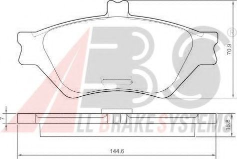 A.B.S. 38659 Тормозные колодки для LINCOLN CONTINENTAL TOWN CAR (Линcолн Cонтинэнтал товн cар)