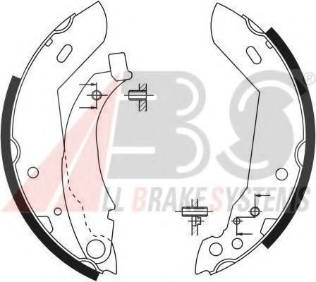 A.B.S. 8123 Тормозные колодоки для PEUGEOT 205 I (Пежо 205 и) A.B.S. 8123 Тормозные колодоки для PEUGEOT 205 I (Пежо 205 и)