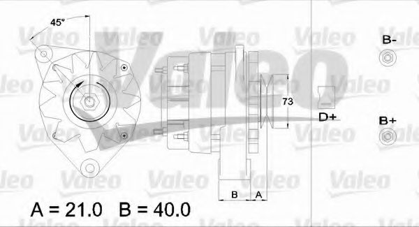 VALEO 433353 Генератор для PEUGEOT 205 II (Пежо 205 2) VALEO 433353 Генератор для PEUGEOT 205 II (Пежо 205 2)