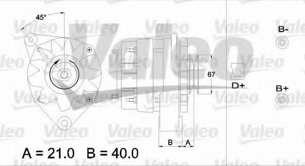 VALEO 433354 Генератор для PEUGEOT 205 II (Пежо 205 2) VALEO 433354 Генератор для PEUGEOT 205 II (Пежо 205 2)