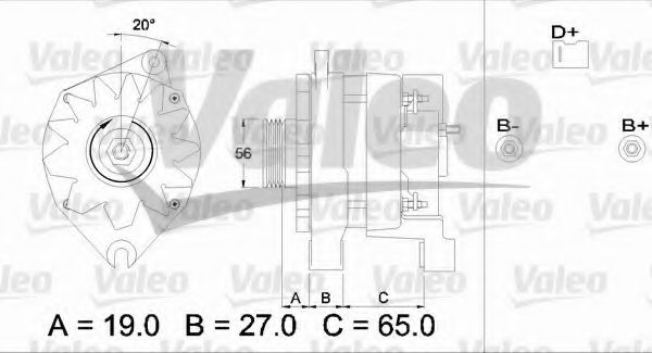 VALEO 433364 Генератор для PEUGEOT 305 II (Пежо 305 2) VALEO 433364 Генератор для PEUGEOT 305 II (Пежо 305 2)