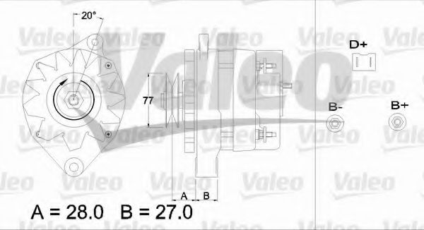 VALEO 433407 Генератор для RENAULT ESTAFETTE (Рено Эстафэттэ) VALEO 433407 Генератор для RENAULT ESTAFETTE (Рено Эстафэттэ)