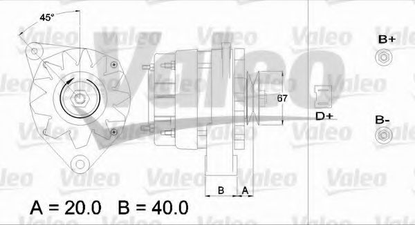 VALEO 433416 Генератор для PEUGEOT 205 II (Пежо 205 2) VALEO 433416 Генератор для PEUGEOT 205 II (Пежо 205 2)