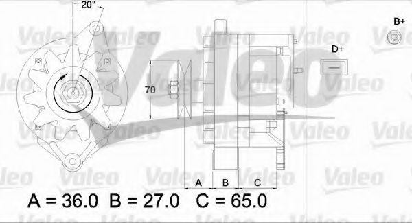 VALEO 433436 Генератор для RENAULT ESTAFETTE (Рено Эстафэттэ) VALEO 433436 Генератор для RENAULT ESTAFETTE (Рено Эстафэттэ)