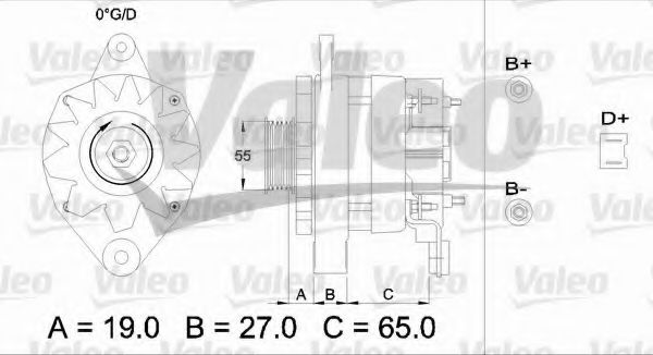 VALEO 433449 Генератор для RENAULT 19 I (Рено 19 1) VALEO 433449 Генератор для RENAULT 19 I (Рено 19 1)