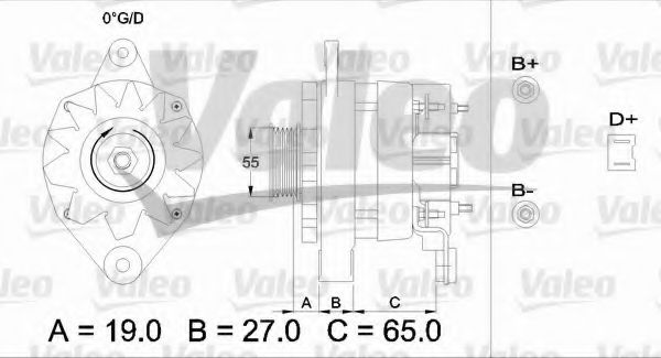VALEO 433463 Генератор для RENAULT 19 I (Рено 19 1) VALEO 433463 Генератор для RENAULT 19 I (Рено 19 1)