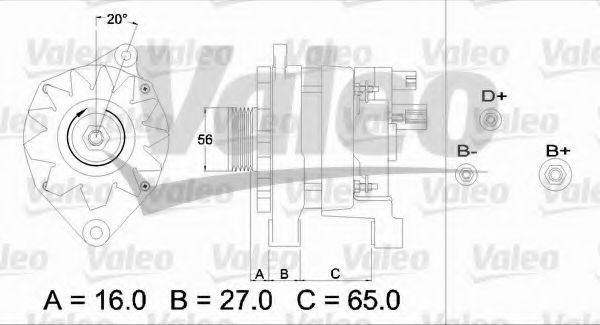 VALEO 433468 Генератор для CITROËN XM (CитроËн Хм) VALEO 433468 Генератор для CITROËN XM (CитроËн Хм)