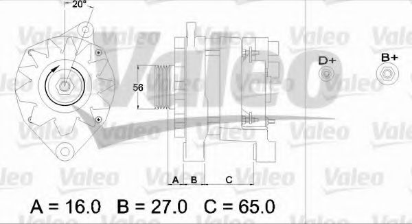 VALEO 433469 Генератор для CITROËN XM (CитроËн Хм) VALEO 433469 Генератор для CITROËN XM (CитроËн Хм)