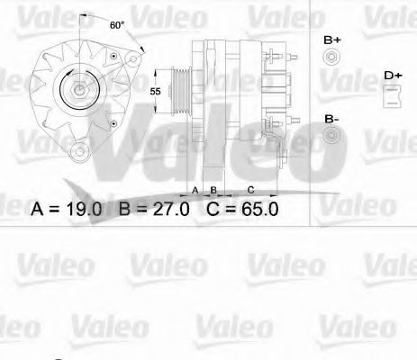 VALEO 433488 Генератор для RENAULT SUPER 5 (Рено Супэр 5) VALEO 433488 Генератор для RENAULT SUPER 5 (Рено Супэр 5)