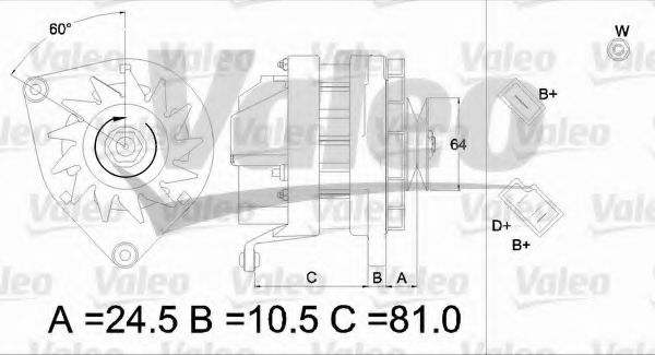 VALEO 436167 Генератор для FORD FIESTA (Форд Фиэста) VALEO 436167 Генератор для FORD FIESTA (Форд Фиэста)